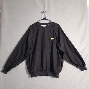 Vtg Masters Augusta National Golf Shop Black Pullover Windbreaker Size Small